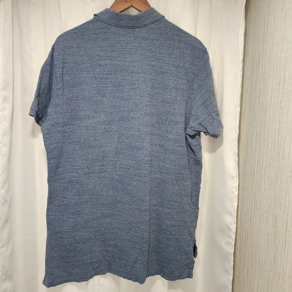 Polo Ralph Lauren‎ Men's Custom Fit Polo Heather Blue Size XXL Yellow Pony